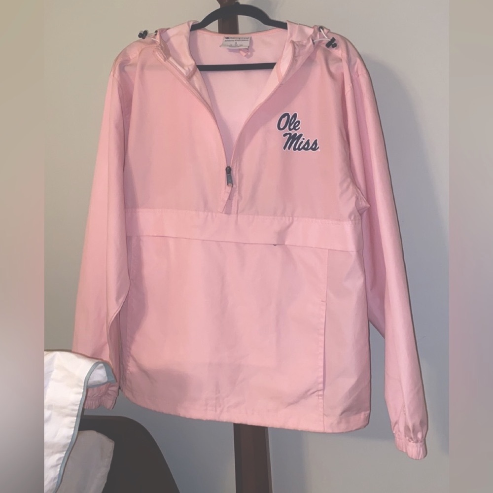 Ole Miss Champion Light Pink Rain-Jacket/Windbreaker